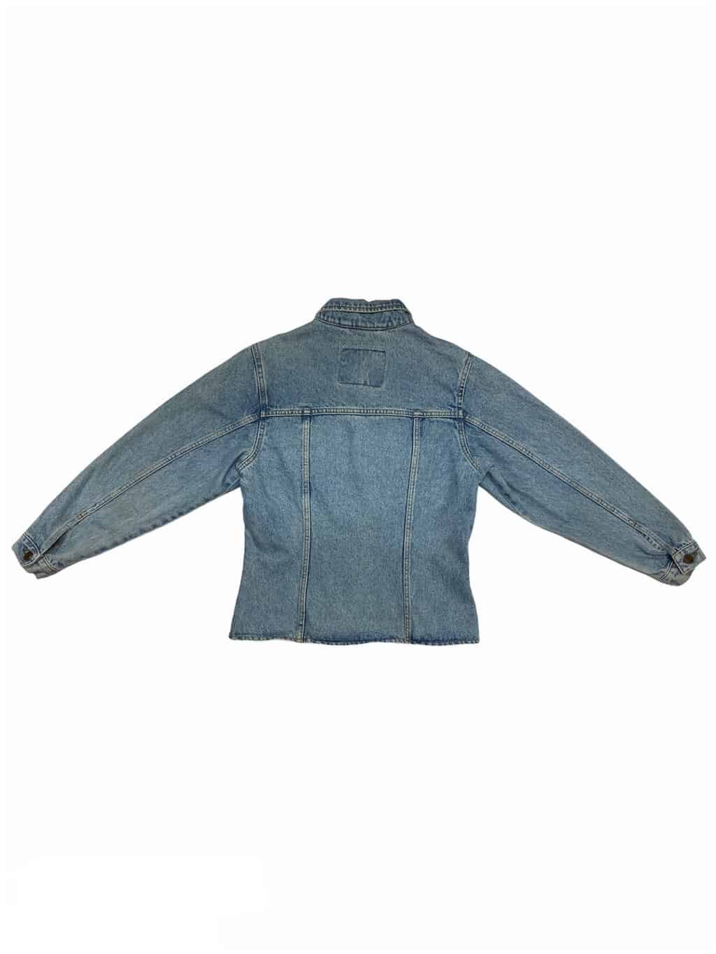 Vintage Denim Wrangler Jean Jacket Light Blue - Womens S/M - Image 4