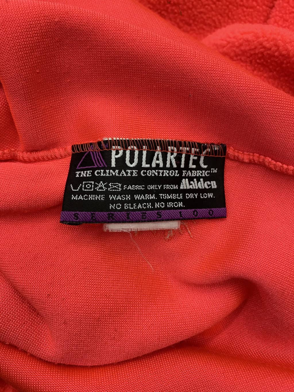 Vintage Fila polartec fleece joggers, florescent orange pink - S/M - Image 6
