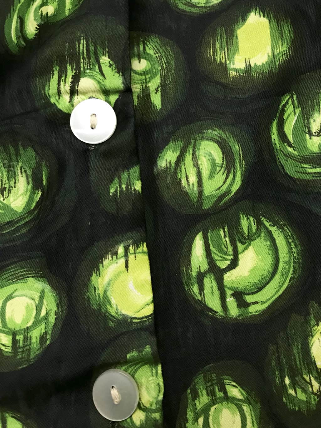 50s Vintage Sleeveless Button Through Top in Green - Size 16 - Large - Image 5