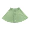 70s Vintage Mini Skirt Sage Green with High Waist Large 70s Style Button Detailing - Size Women's S