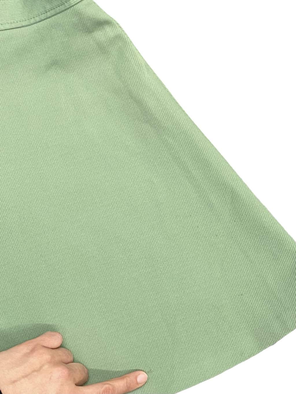 70s vintage mini skirt in sage green with high waist - S - Image 5