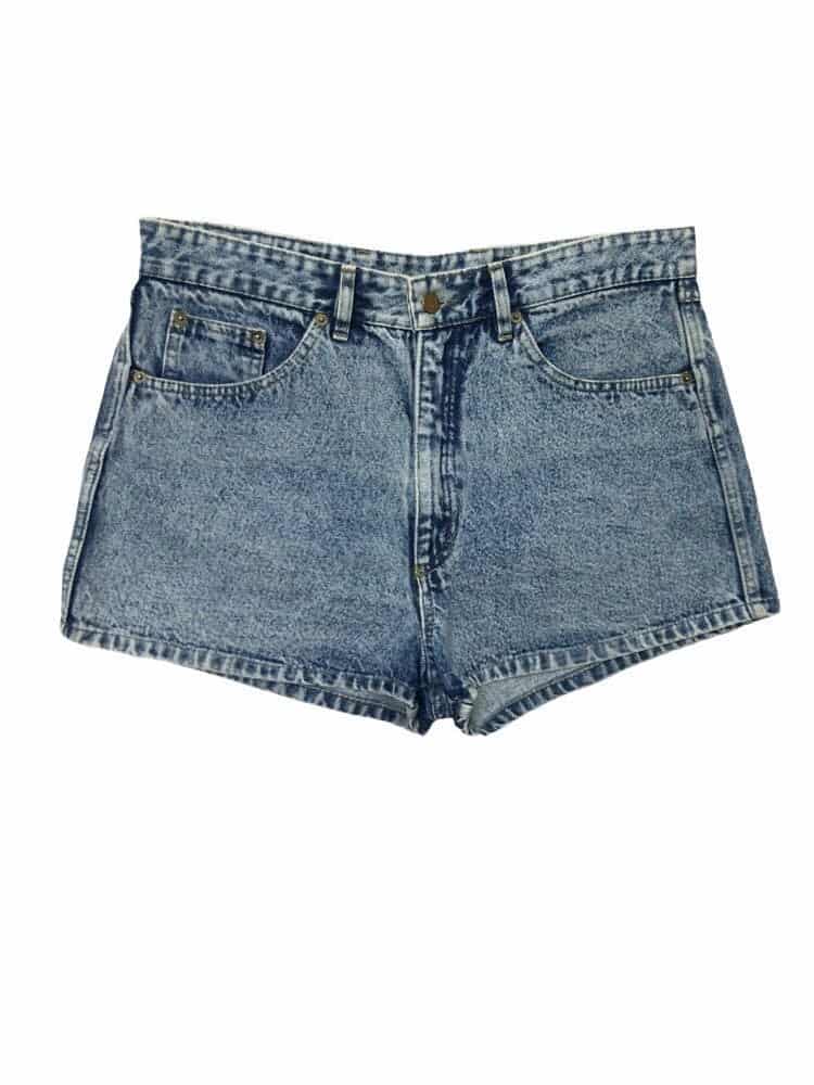90s Vintage High Waist Acid Wash Denim Shorts W36 St Cyr Vintage