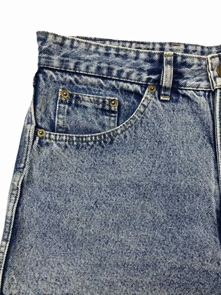 90s Vintage High Waist Acid Wash Denim Shorts - W36 - Image 3