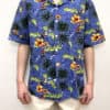 Funky Bright Vintage Hawaiian Shirt Sail Boats Palm Trees Hibiscus Floral Green Blue Yellow Beach Sea - UK Size Men's XL