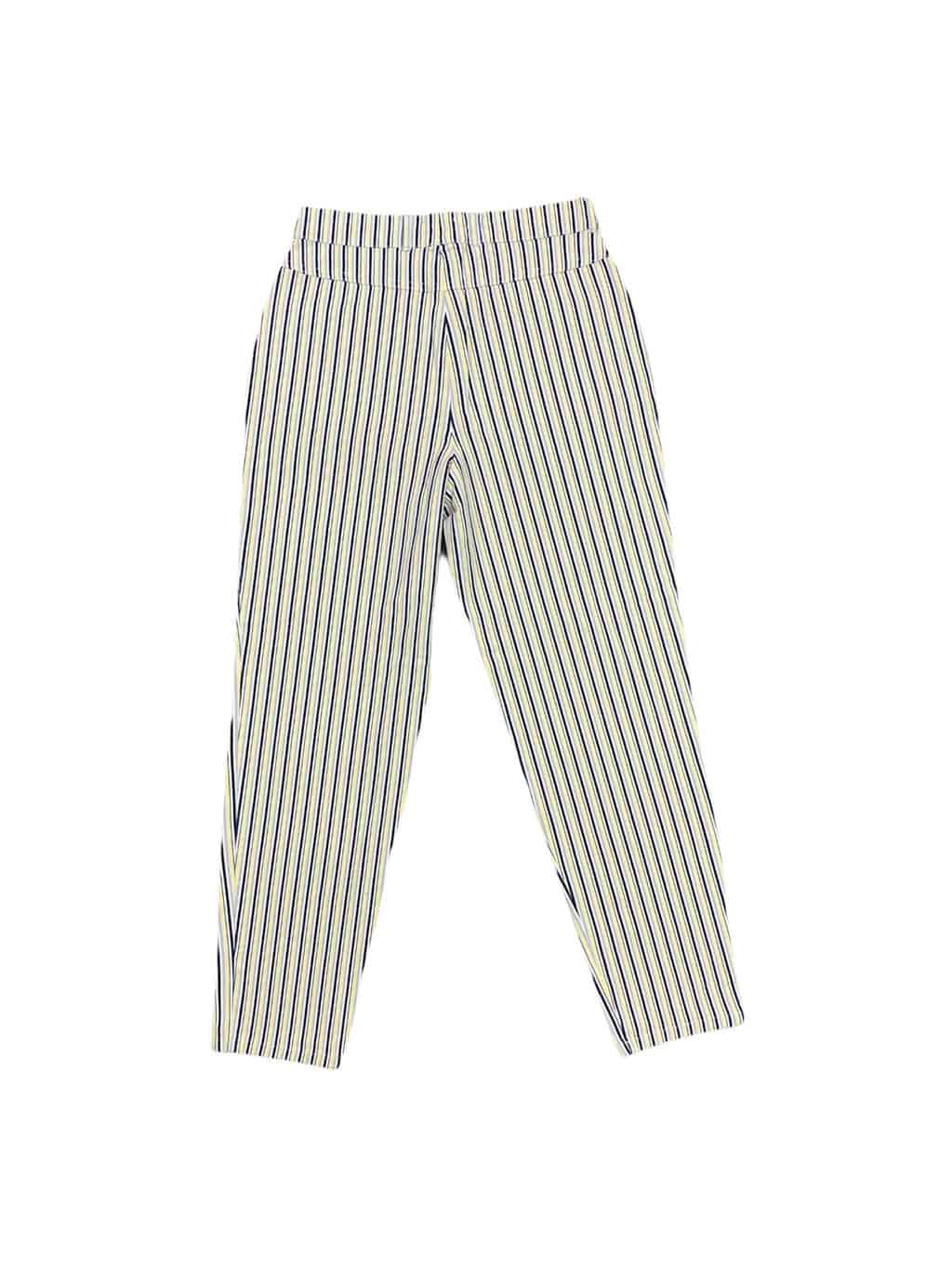Vintage 90s high rise striped trousers in yellow navy & grey - W29 x L29.5  - St Cyr Vintage