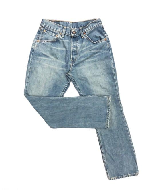 Vintage 90s Levis 535 straight leg jeans in light / mid-blue - W28 x L28