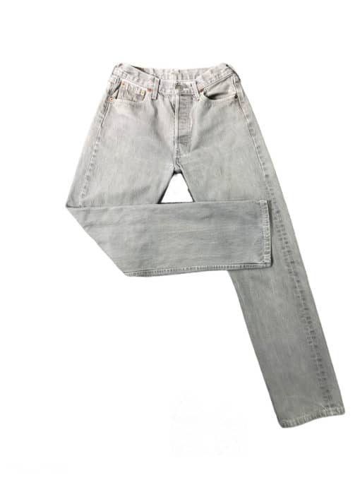 1990s vintage rare Levis 501xx jeans in light grey denim - W28 x L30