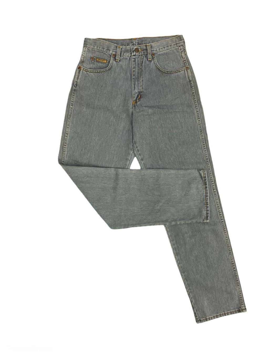 mund Hubert Hudson feminin 90s Vintage Wrangler Indiana jeans in grey, made in the UK, deadstock - W29  x L32 - St Cyr Vintage