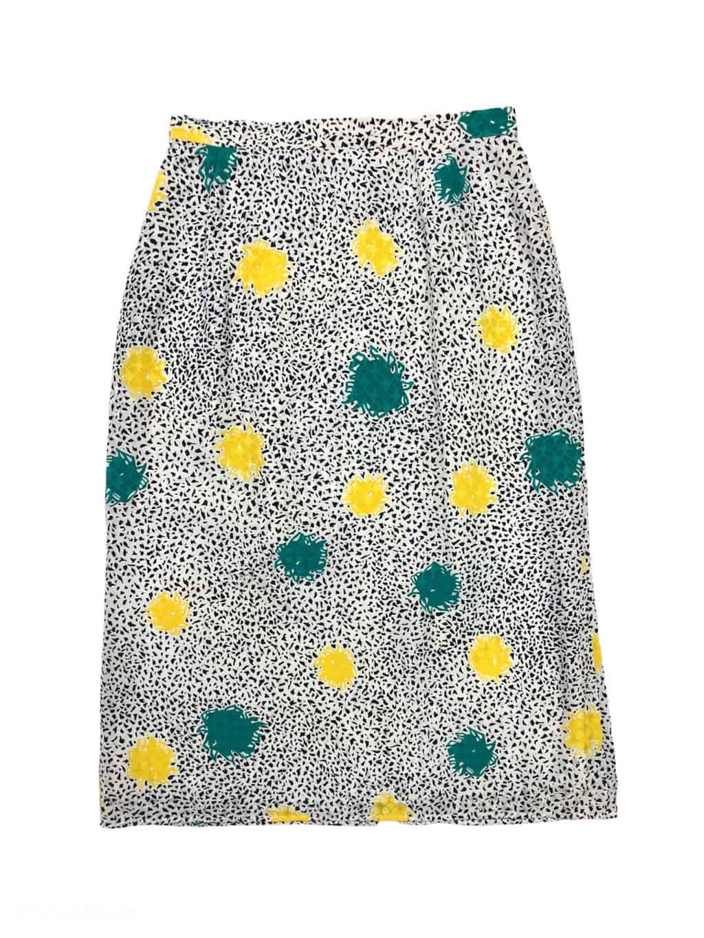 Multicoloured abstract print midi skirt, multicoloured - Small - Image 3
