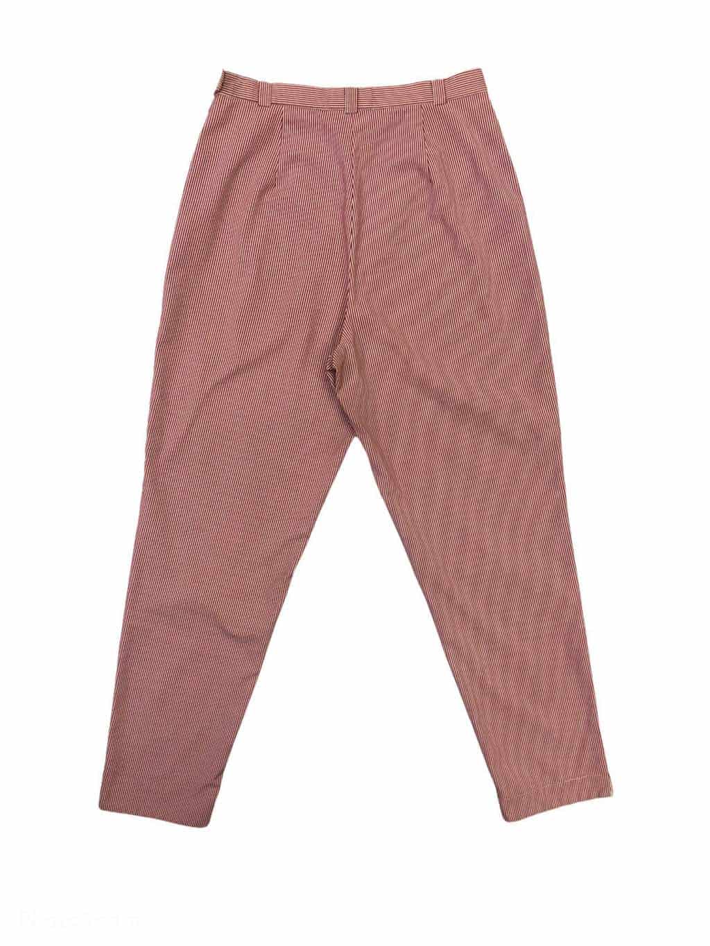 Candy striped mom trousers with tapered legs red and white - W28 x L29 - Image 4