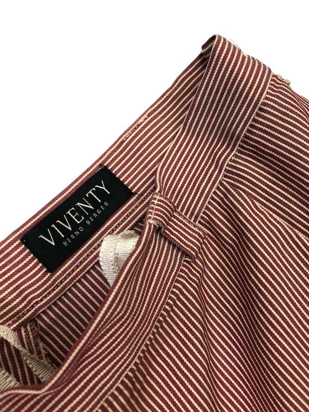 Candy striped mom trousers with tapered legs red and white - W28 x L29 - Image 5