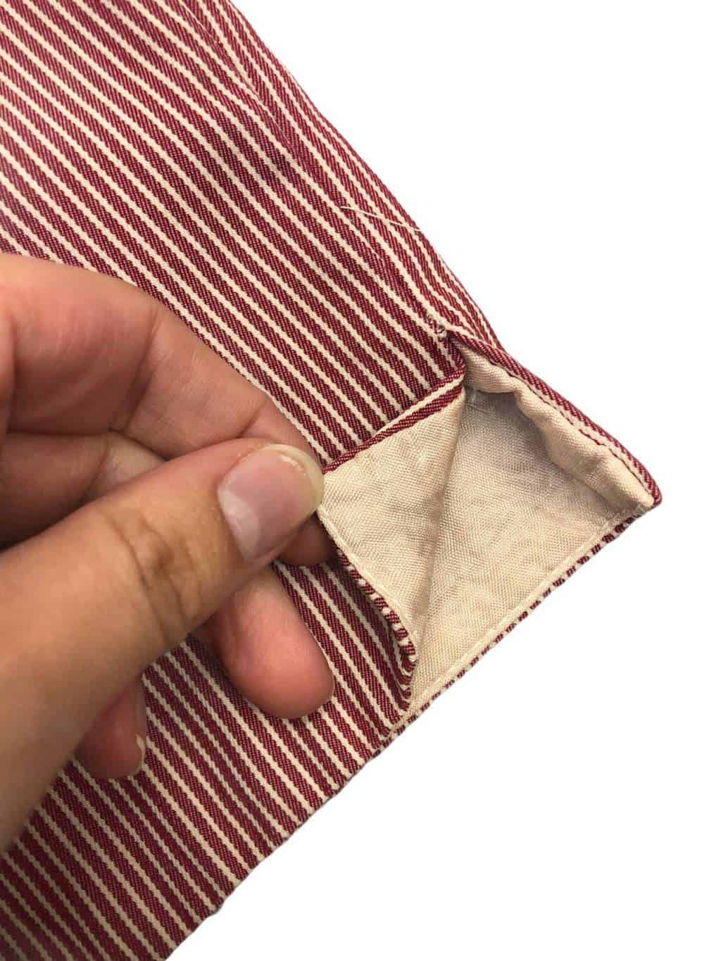 Candy striped mom trousers with tapered legs red and white - W28 x L29 - Image 7