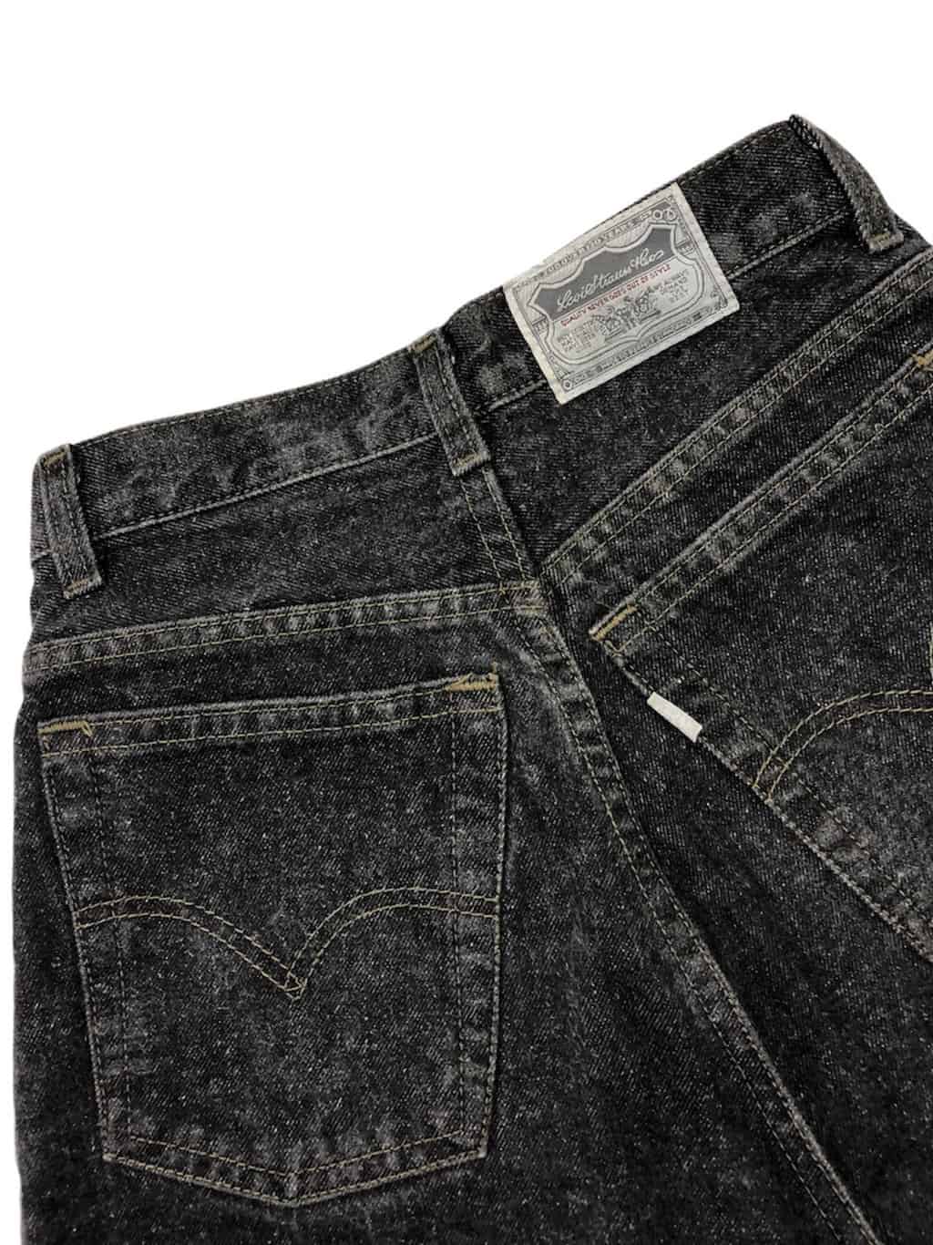 Vintage 1980s womens rare 961 Levis high rise jeans in charcoal grey with silver  tab - W26 x L32 - St Cyr Vintage
