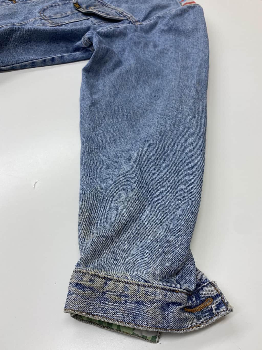 80s vintage Rabbit Works customised Lee denim jacket in pale blue - 16Y Small - Image 8