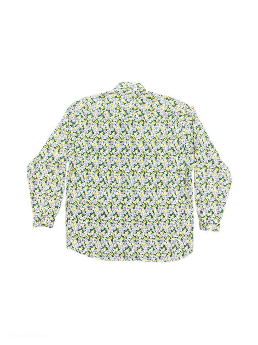 Men's Vintage 90s Naf Naf Multicoloured Floral Shirt with Pearlescent Popper Buttons - M / L - Image 3