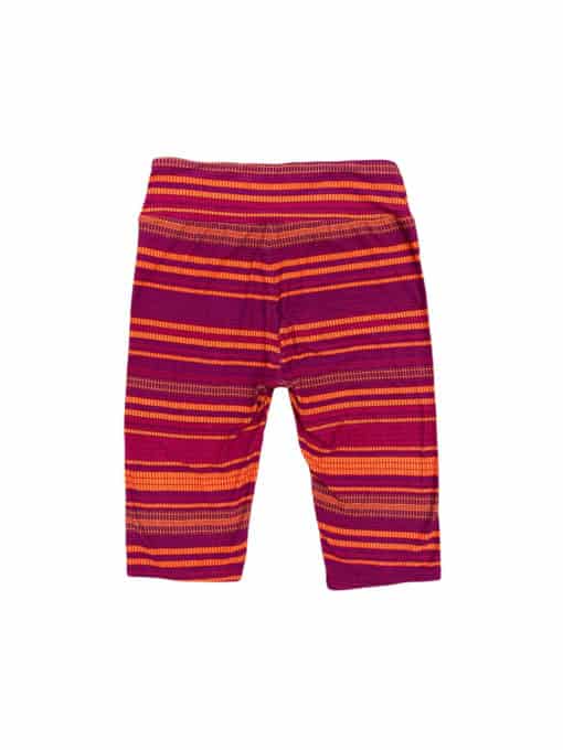 Women's Vintage 90s Pink and Orange Geometric Pattern High Rise Long Cycling Shorts - S / M
