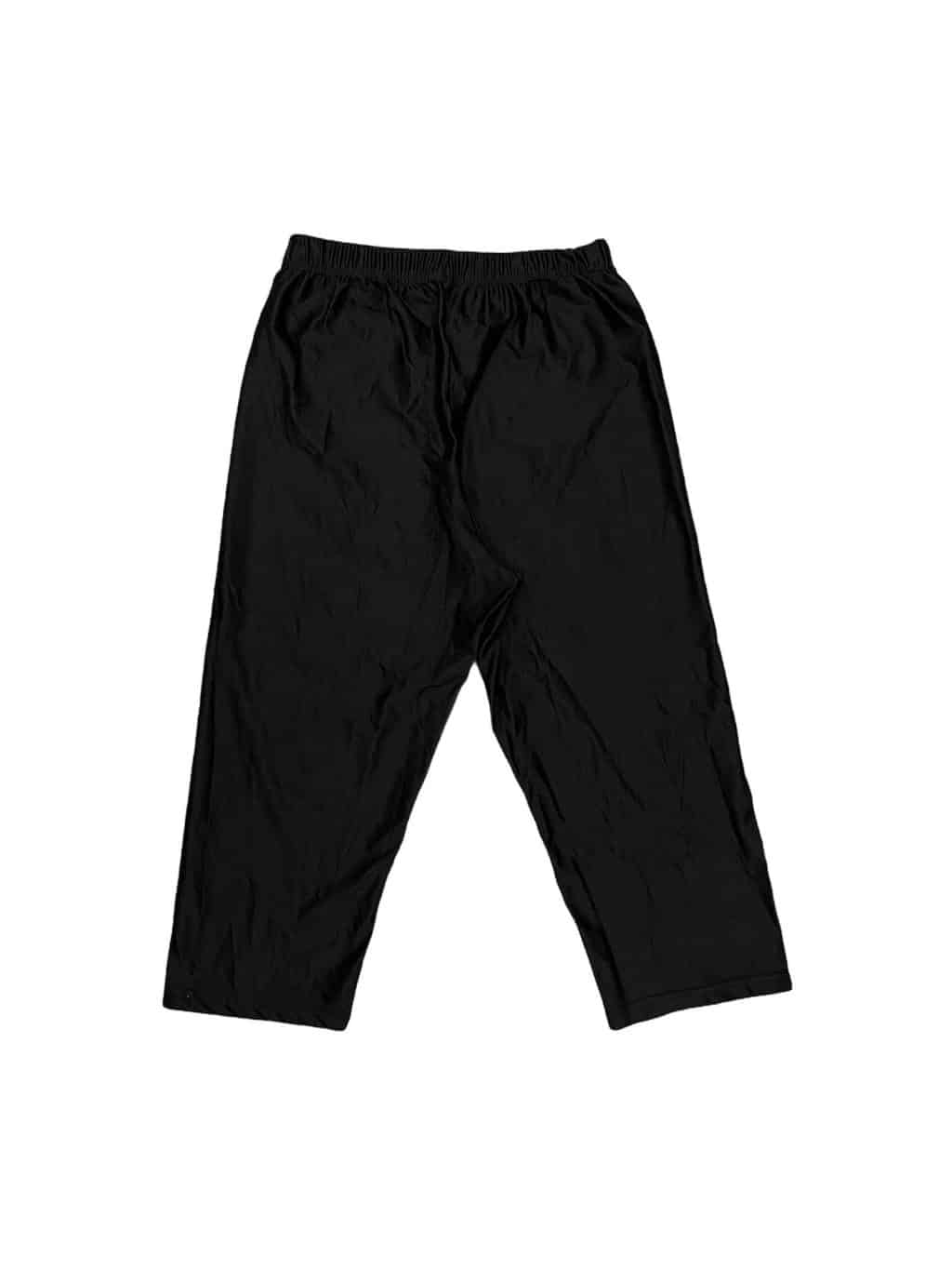 Womens Y2K Black Cropped Sports Leggings with Side Pocket  - S - Image 2