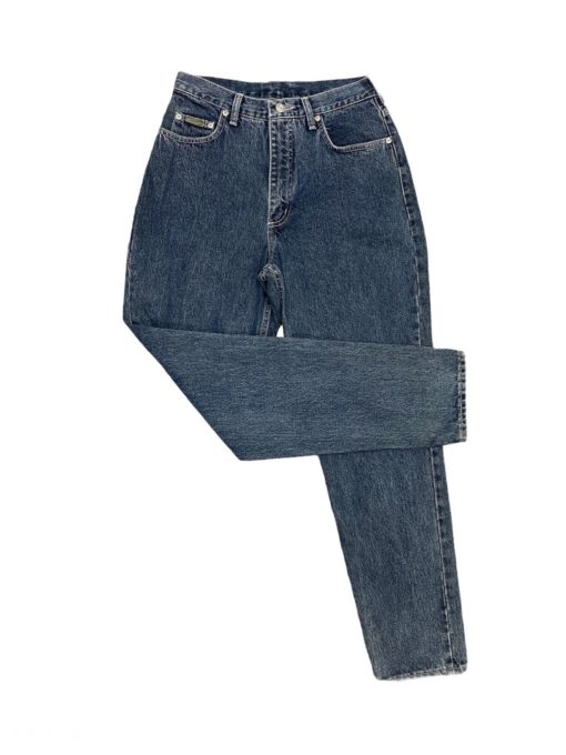 80s vintage womens Wrangler 'Lucille' mom jeans in dark grey / blue, UK made