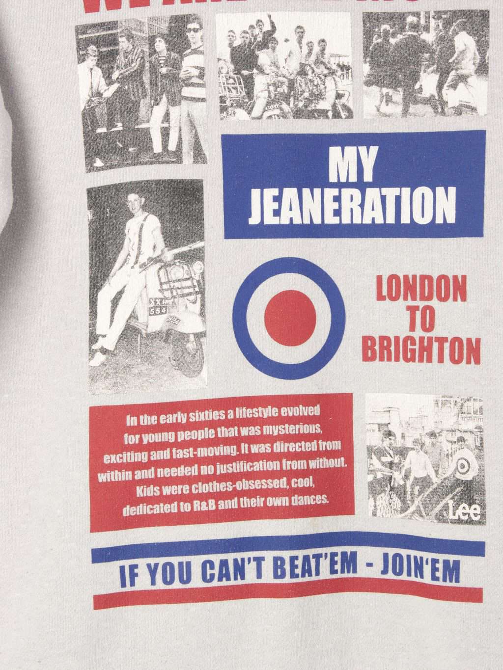 Lee round neck sweatshirt with graphic front detail - M - Image 2