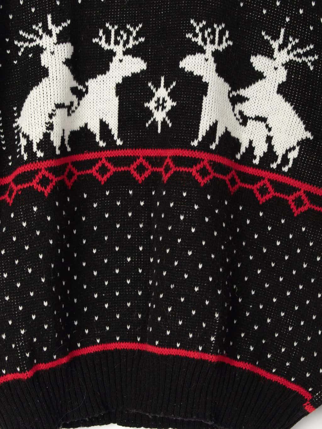 Unisex Christmas novelty jumper with subtle reindeer design - M - Image 2