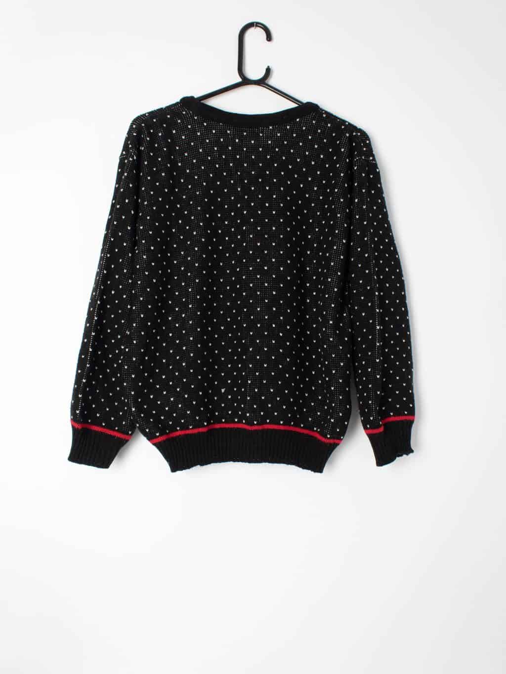 Unisex Christmas novelty jumper with subtle reindeer design - M - Image 3