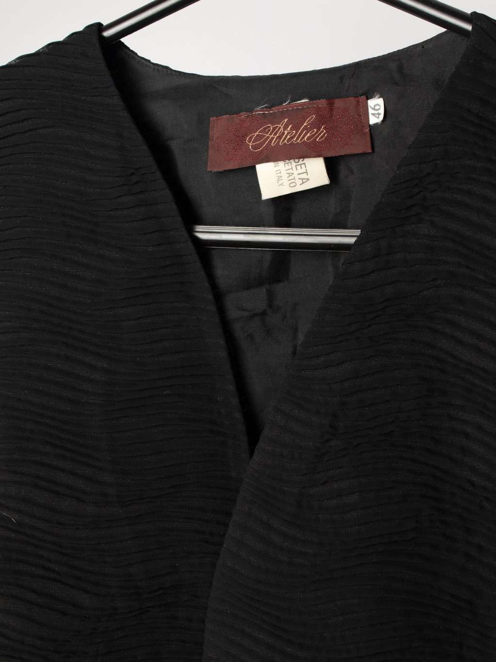 cropped evening jacket with ruffled/wave-like detail - M - Image 2