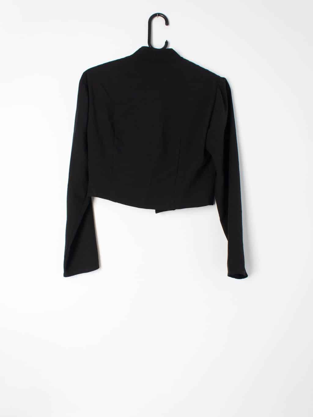 Womens vintage handmade cropped blouse / jacket with plunging v-neck and button fastening - S / M - Image 2