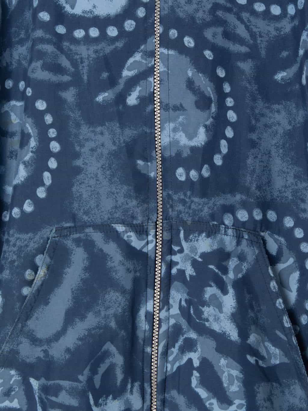 90s Unisex hooded reversible windbreaker jacket with full zipper and towelled lining - L / XL - Image 2