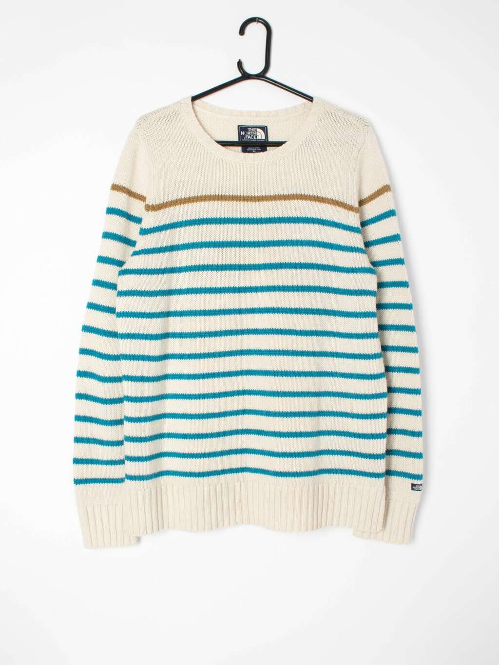 Mens The North Face striped crewneck pullover - Large