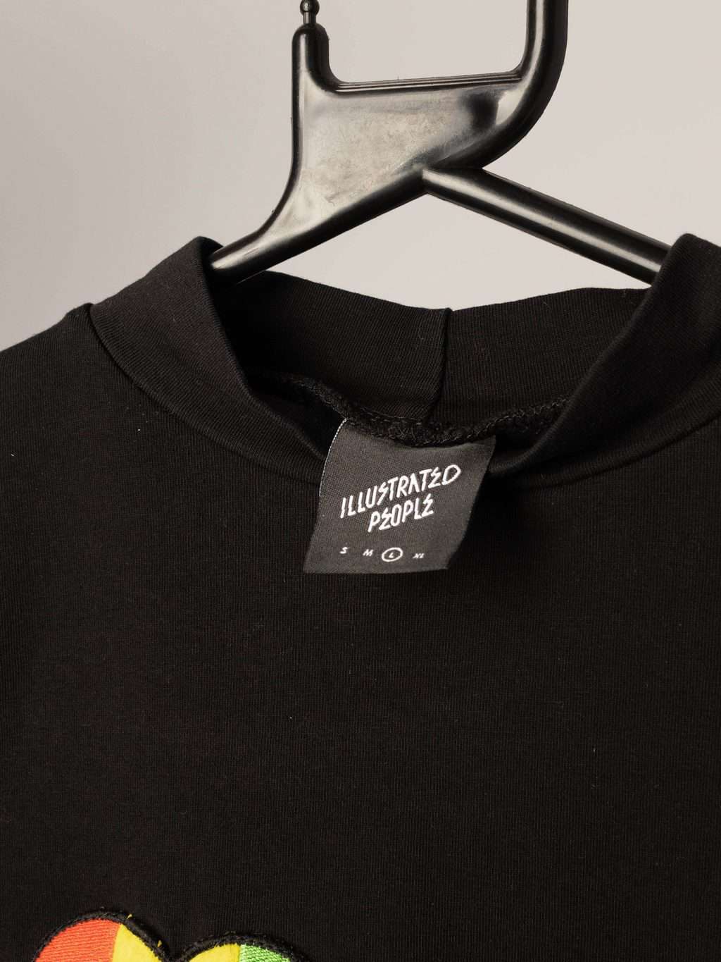 Womens cropped Illustrated People long sleeve top with abstract design down both sleeves - Small / Medium - Image 3