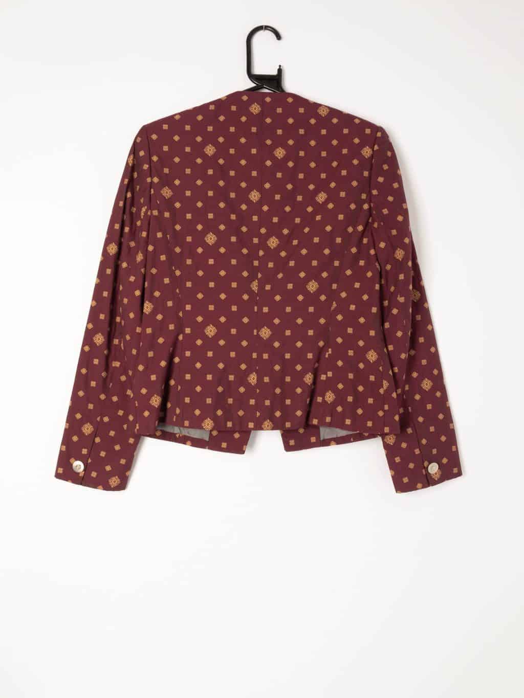 Womens vintage Aquascutum of London fitted jacket with embroidered pattern - Small / Medium - Image 3