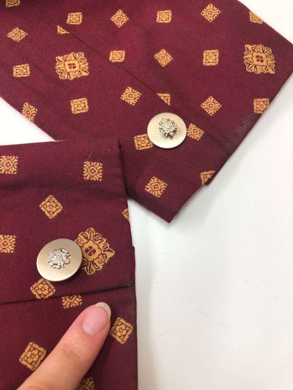 Womens vintage Aquascutum of London fitted jacket with embroidered pattern - Small / Medium - Image 6