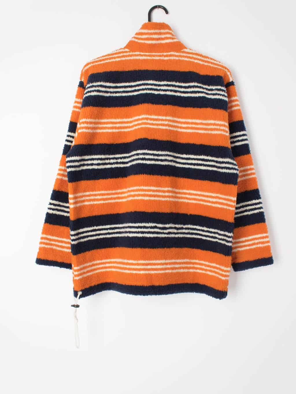 90s vintage Steffner Sport striped fleece quarter zip pullover, womens - Medium - Image 5