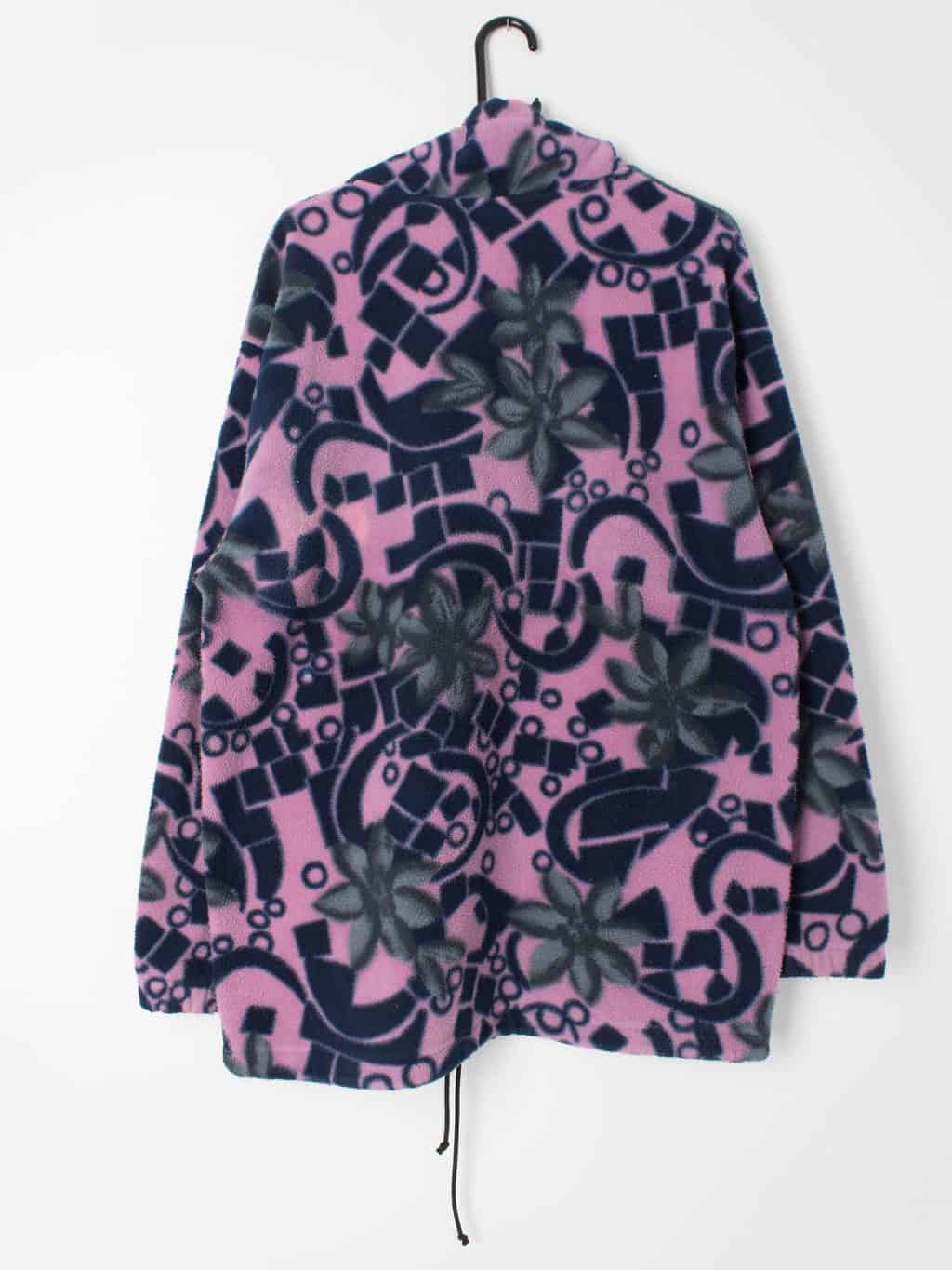 Mens vintage 90s fleece by Campagnolo Sport with bold pattern Made in Italy - XL - Image 4