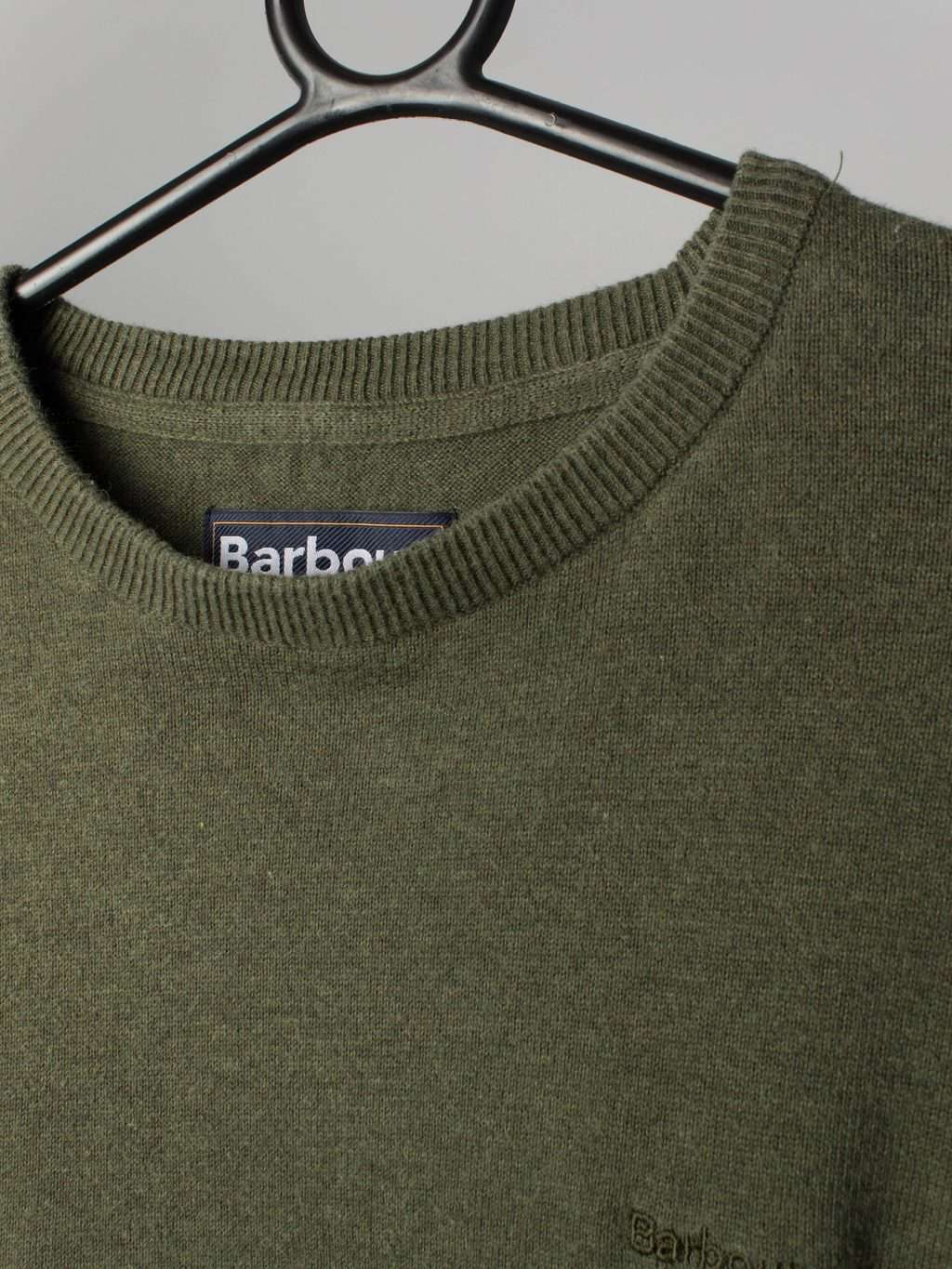 Barbour knitted sweatshirt cotton dark green - M / L - Image 2