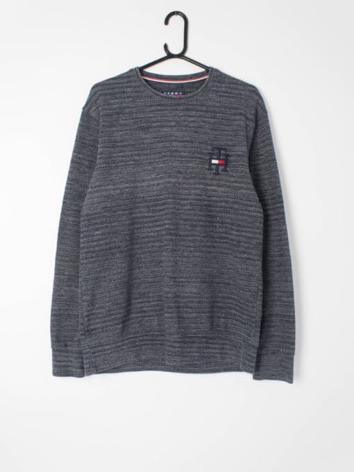 Tommy Hilfiger sweatshirt knitted navy blue white - Medium