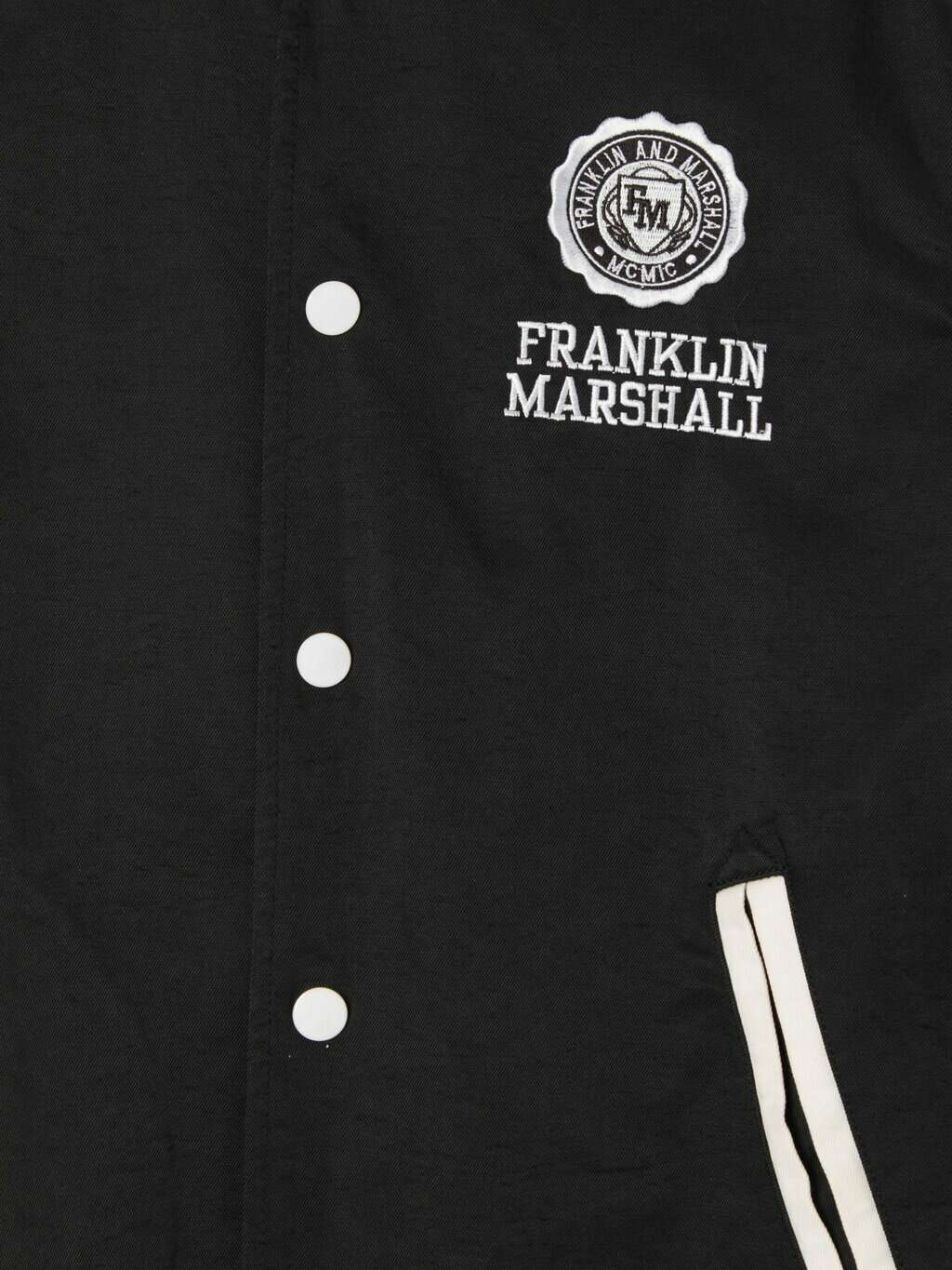 Vintage Franklin and Marshall Varsity College High School Jacket USA Black  White - Medium / Large - St Cyr Vintage
