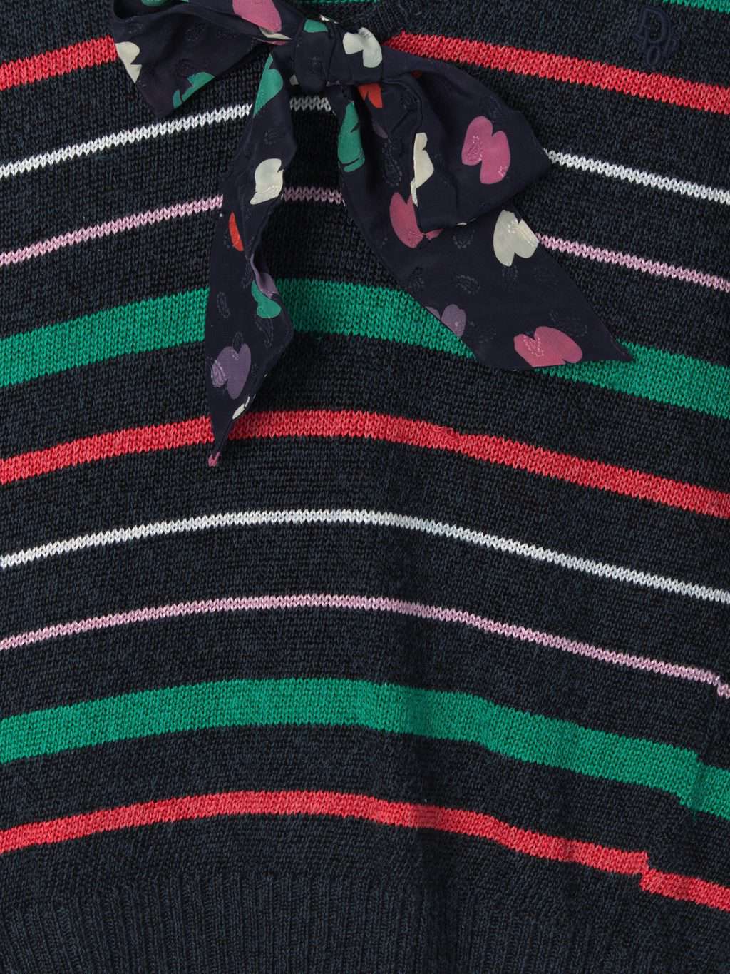 Womens vintage Christian Dior London collared pullover knitted top with tie neck bow - Medium - Image 3