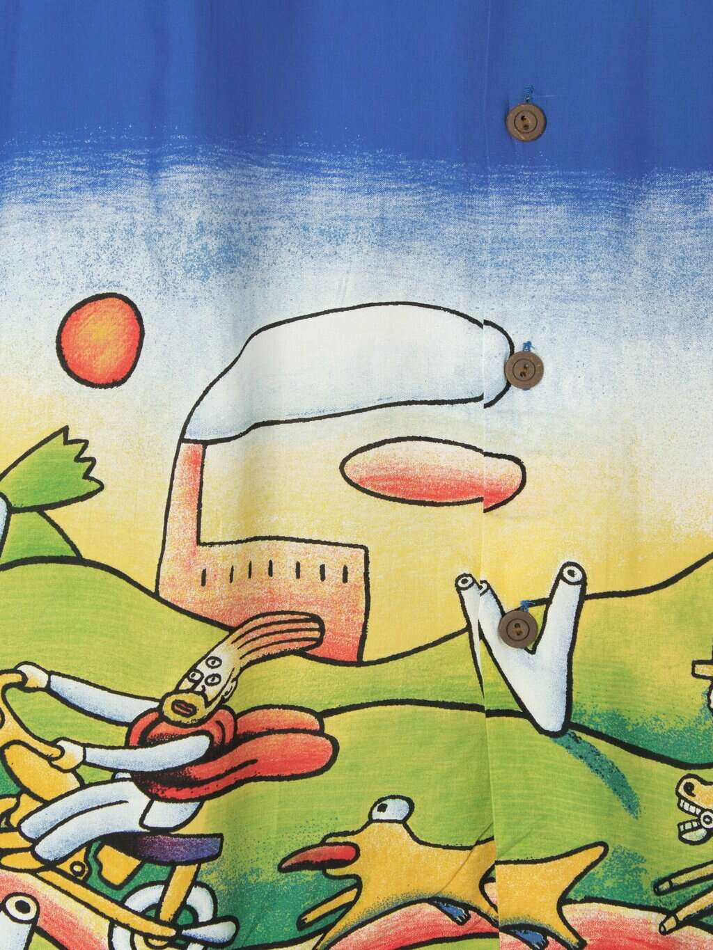 Mens vintage 90s Mambo loud shirt Jesus on a Motorcycle Reg Mombassa Dead stock with tags - Small / Medium - Image 3