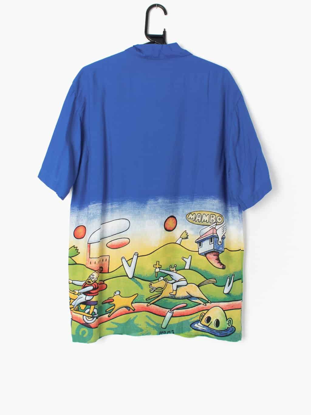 Mens vintage 90s Mambo loud shirt Jesus on a Motorcycle Reg Mombassa Dead stock with tags - Small / Medium - Image 6