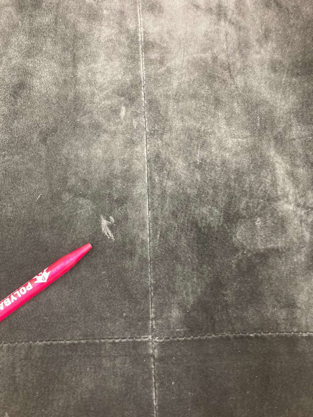 Vintage 1980s long black suede / leather waistcoat cape with tassels - XL - Image 7