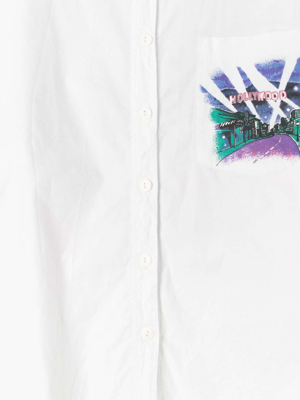 Womens vintage 90s Hollywood blouse shirt by Michel Adam Fashion TV classic cars - XL - Image 5