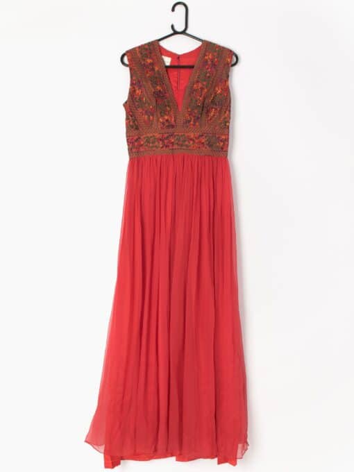Vintage 1960s Paula Renoir of Mayfair maxi dress - UK 10 / 12