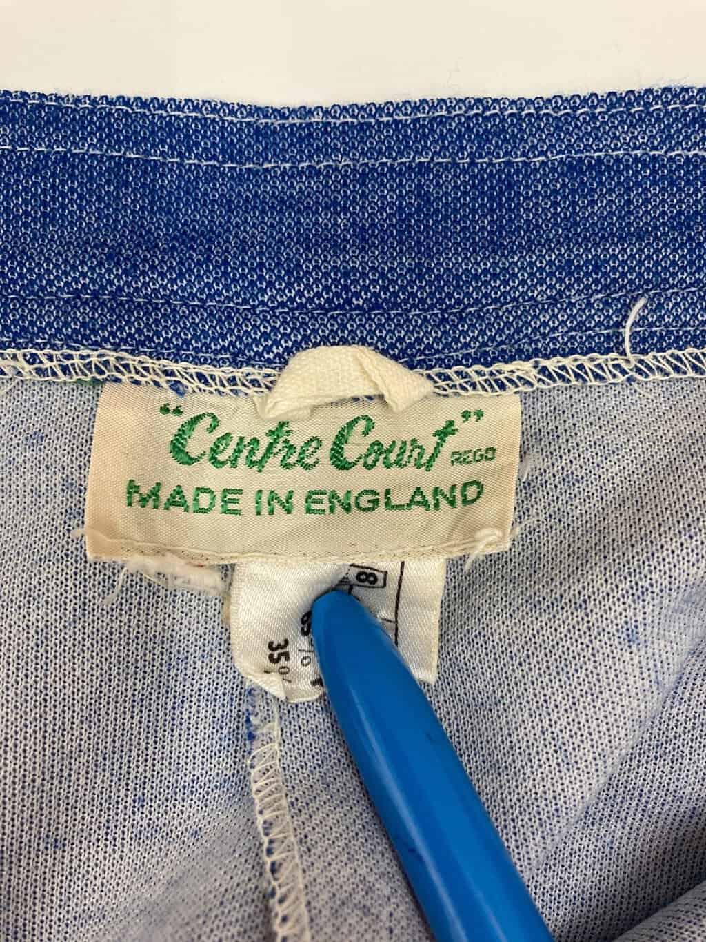 Vintage 1960s Womens blue tennis shorts by Centre Court, Made in England - UK 10/12 - Image 4