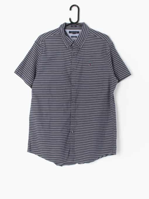 Vintage Tommy Hilfiger shirt New York fit with navy blue stripes - Medium / Large