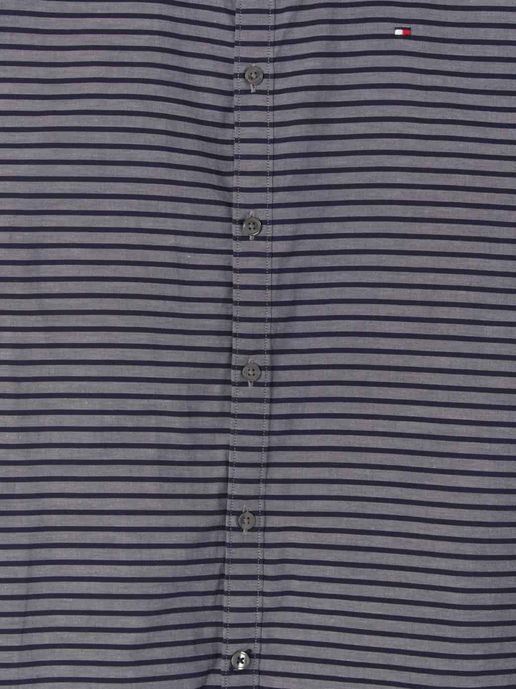 Vintage Tommy Hilfiger shirt New York fit with navy blue stripes - Medium / Large - Image 2