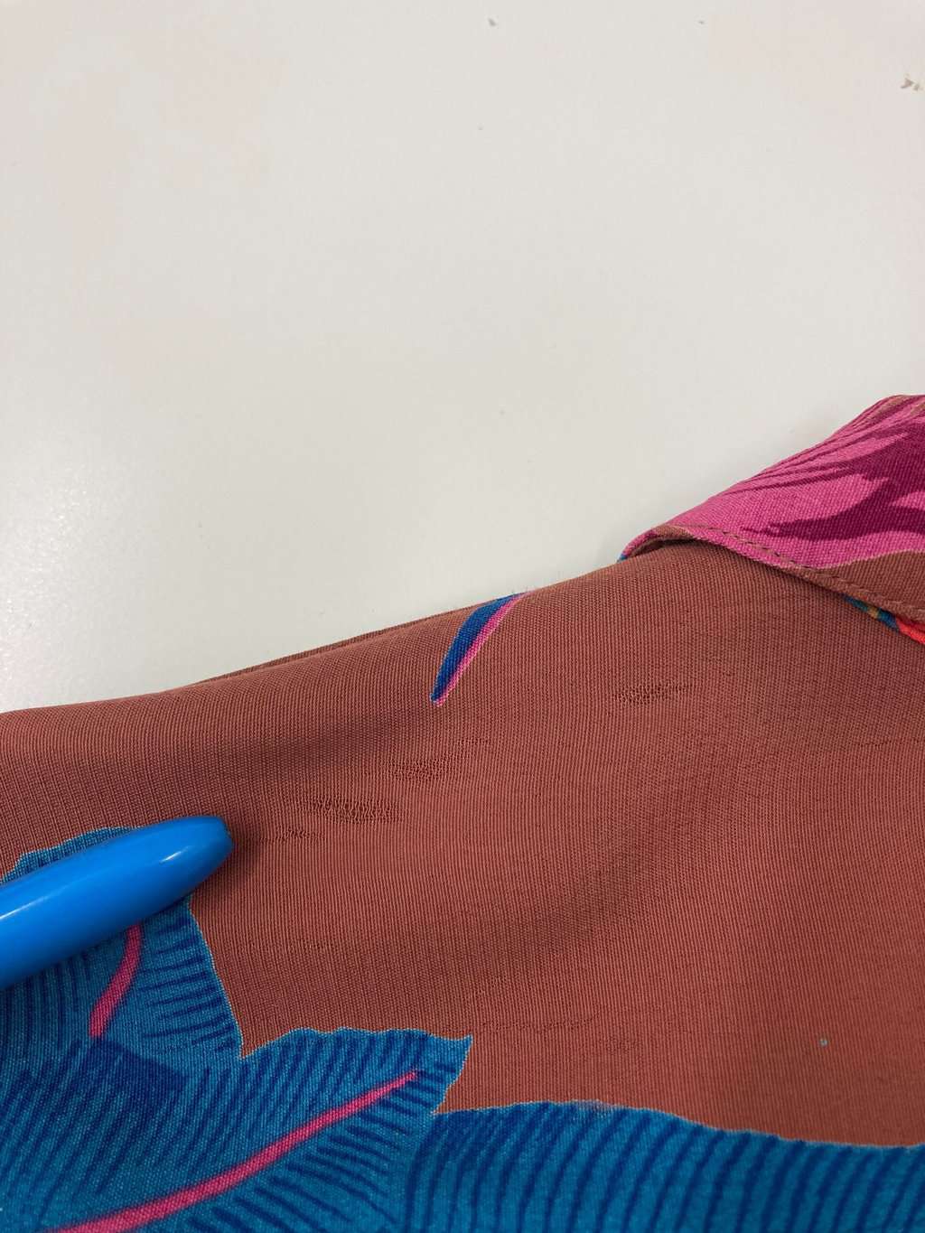 Mens vintage 90s floral shirt including bird of paradise flower by Bellows Brut Le Garage - Large - Image 6