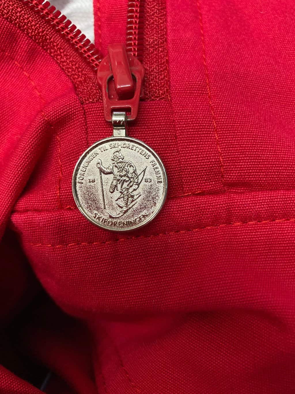 Vintage red quarter zip Norway ski jacket - Small - Image 6