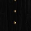 Vintage Black Velvet Coat With Gold Buttons And Large Embroidered Perfume Bottle Laurel By Escada Large Xl 4