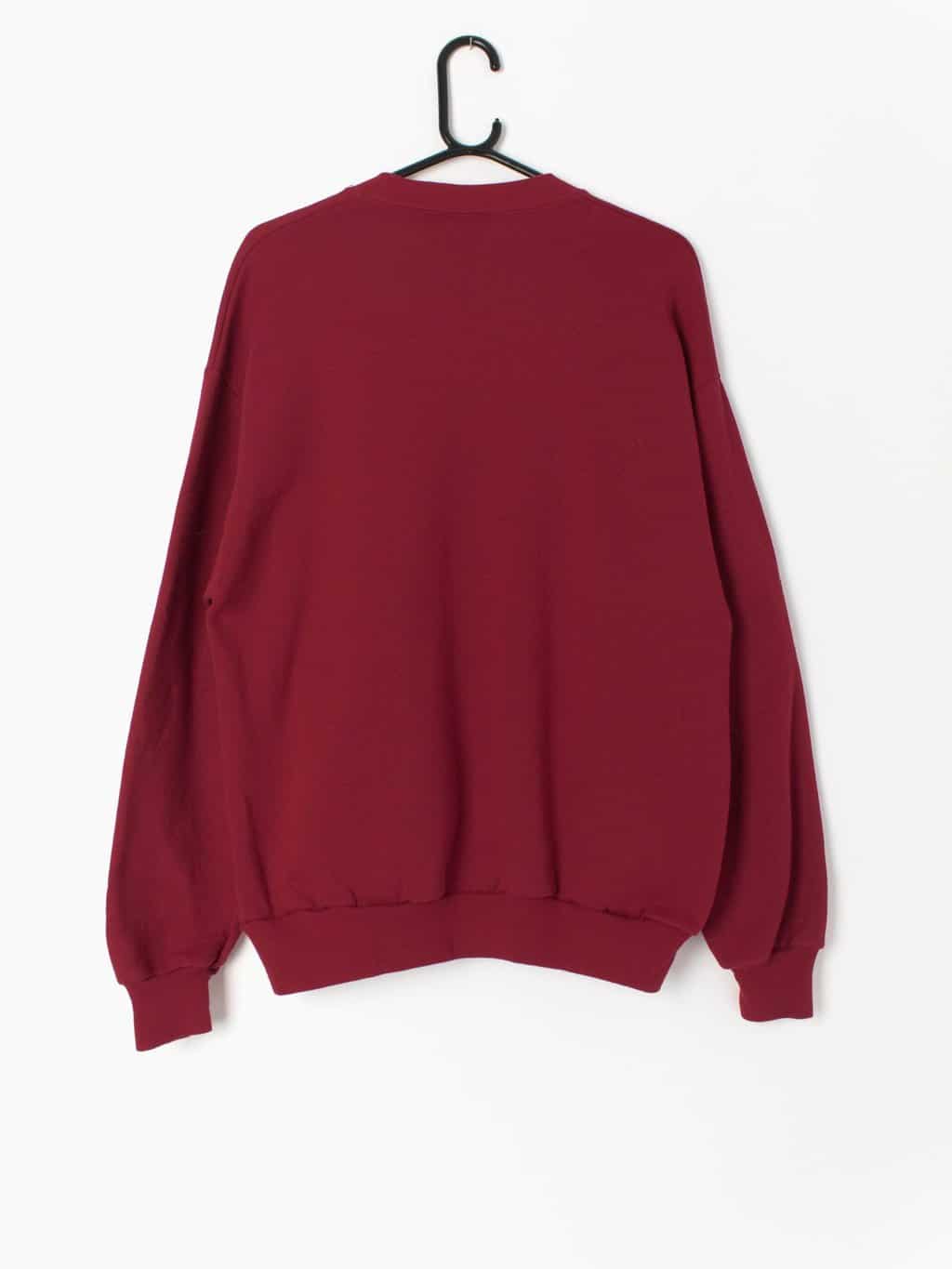 Vintage Christmas Novelty Sweatshirt With Father Christmas With Sparkly Beard Made In Usa Medium Large 4